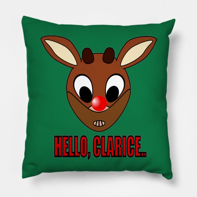Rudolph The Red-Nosed Cannibal Pillow by DOOZER85 