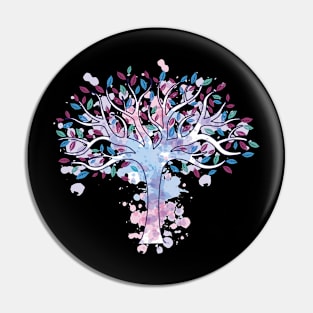 Watercolor Tree Pin