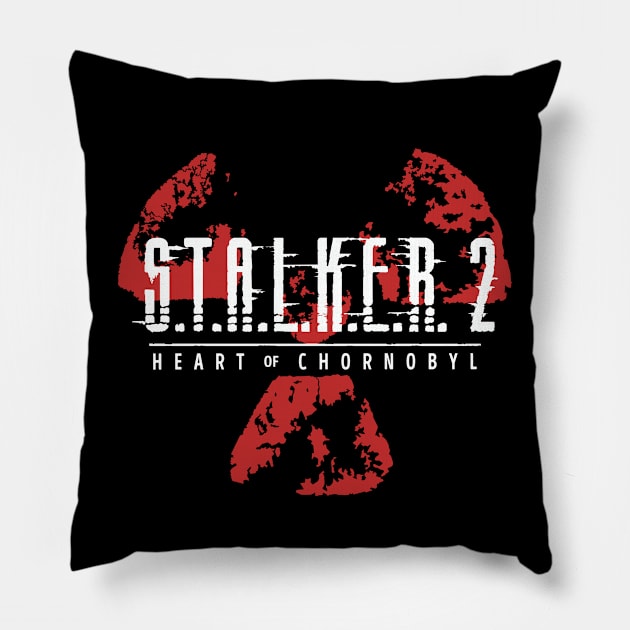 Vintage Stalker Radiation Symbol Pillow by Scud"