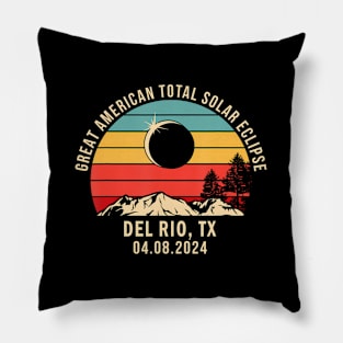 Del Rio Tx Texas Total Solar Eclipse 2024 Pillow