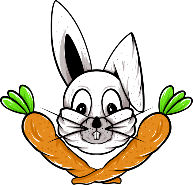 Bunny and the Sweet Carrots Kids T-Shirt by yud art