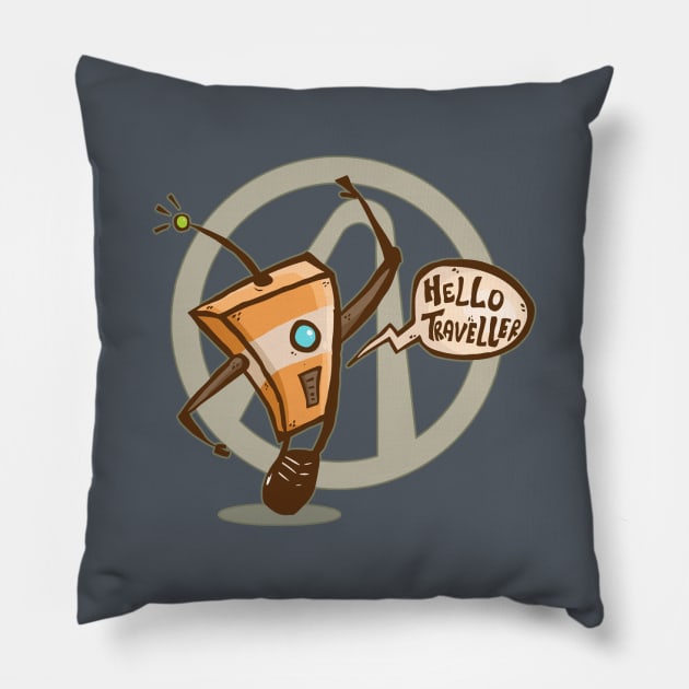 Hello Traveller! Pillow by Unihorse