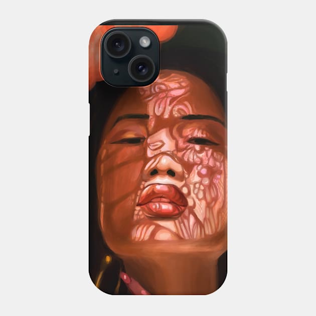 Divine Feminine Japanese Garden Portrait 2 Phone Case by artbysavi