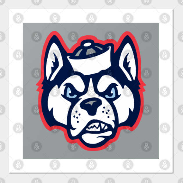 Vintage Style Huskies Mascot 1 Uconn Huskies Posters And Art Prints Teepublic