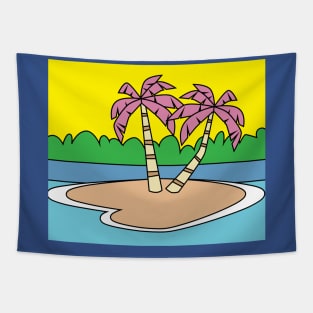 Lonely Island Relaxation Sun Tapestry