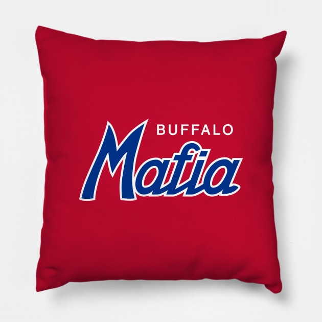 Buffalo Mafia - Red Pillow by KFig21