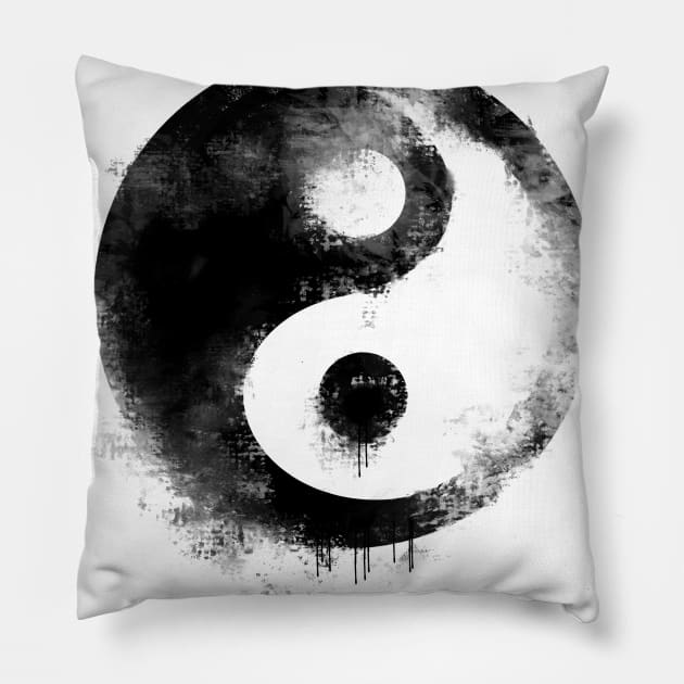 Yin Yang Pillow by ILYOart