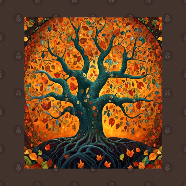 Cosmic Conjoined Tree of Fall by RoxanneG