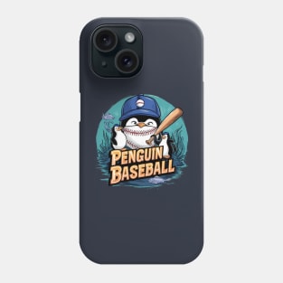Penguin baseball day Phone Case