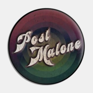 retro vintage circle Post Malone Pin