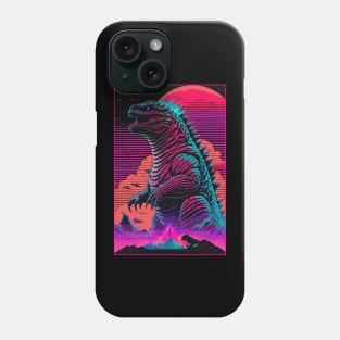 Synthwave Godzilla Phone Case