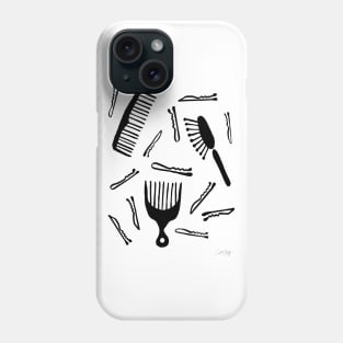 Good Hair Day Black Phone Case