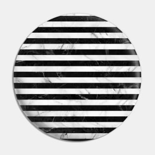 Marble Stripes Pattern - Black and White Pin