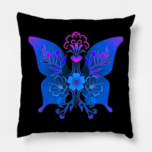 Blue Butterfly Pillow