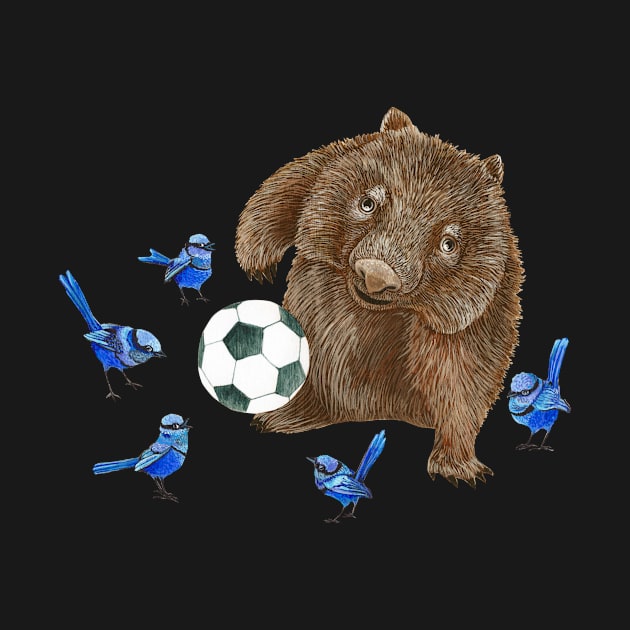 Wombat vs wrens soccer by ruta13art