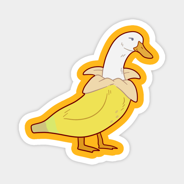 Banana Duck Magnet by saradaboru