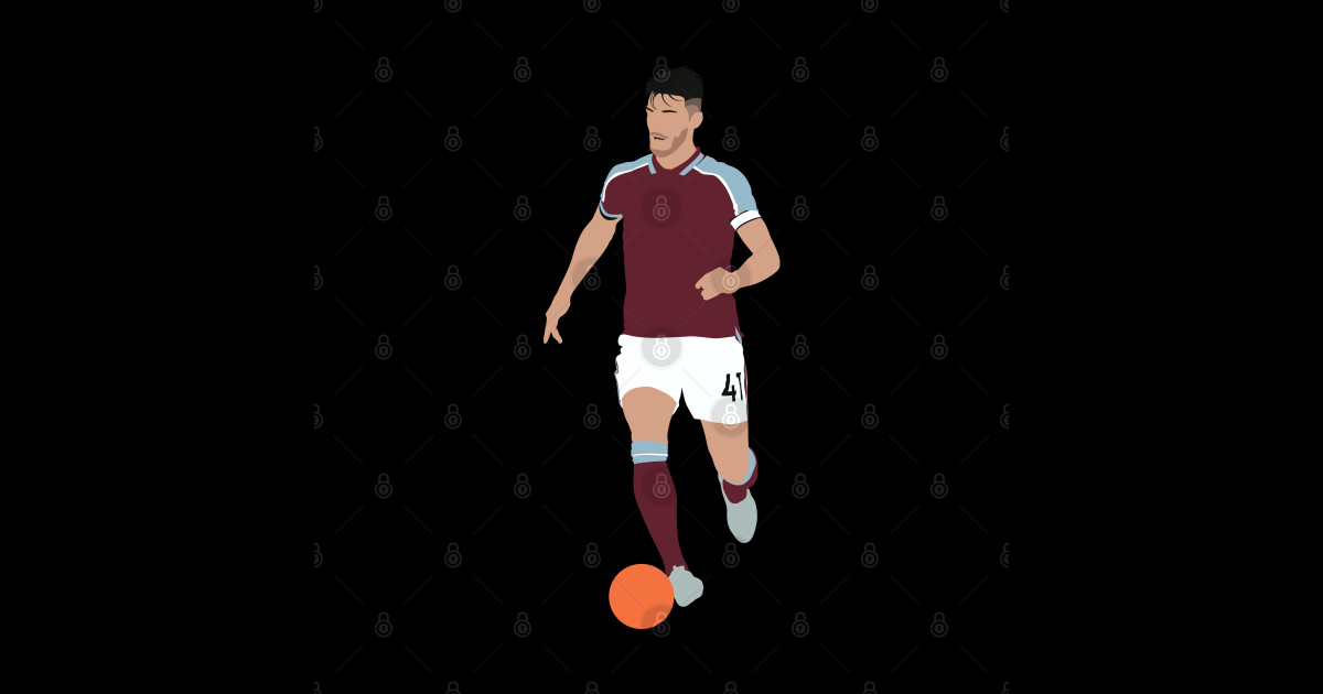 Declan Rice The Hammers' Captain - Declan Rice - Sticker | TeePublic