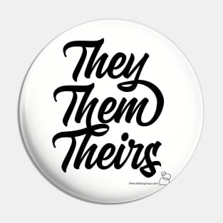 They, Them, Theirs "Swooshy" Pronouns Pin