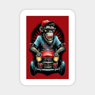 Hotrod Chimp Magnet