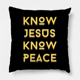 Know Jesus Know Peace | Christian Typography Pillow