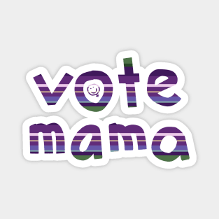 Lavender Stripes Vote Mama Magnet