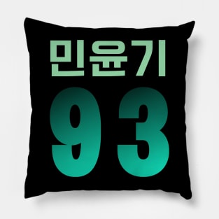 BTS (Bangtan Sonyeondan) Min Yoongi in Korean/Hangul 93 Pillow