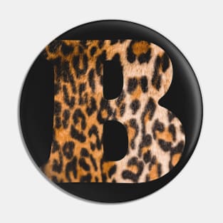 Letter B leopard print Pin