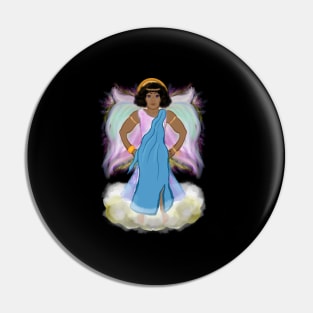 Black Angel Lady Pin