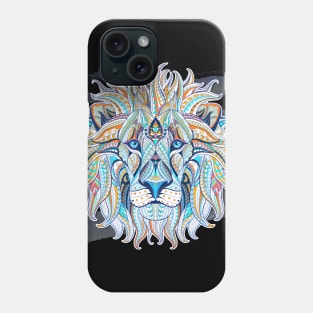 Mandala Art Zentangle Lion Face Art Sacred Geometry Phone Case