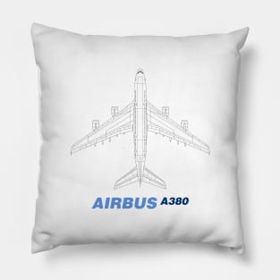 Airbus A380 Top View Pillow