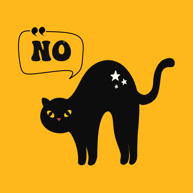 Black Cat Says No by Charlie Dion