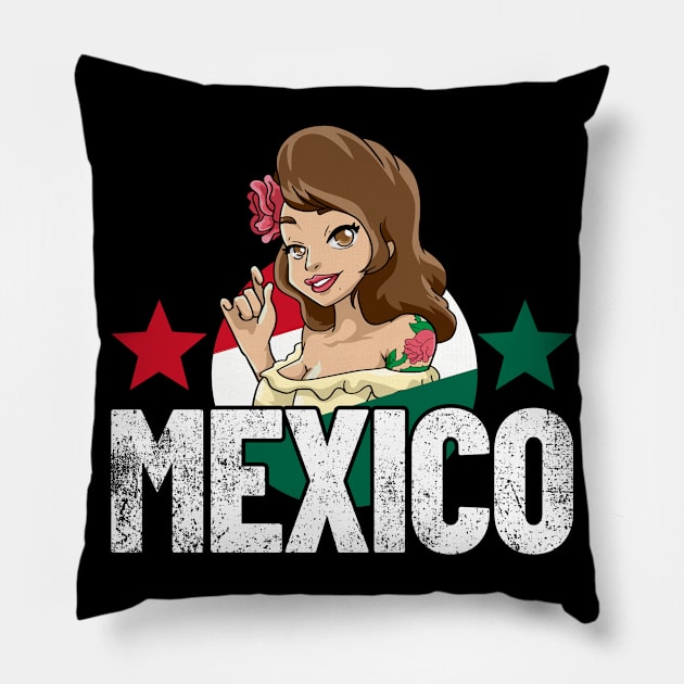 Mexicana Mexico Mexican Flag Pillow by KAWAIITEE