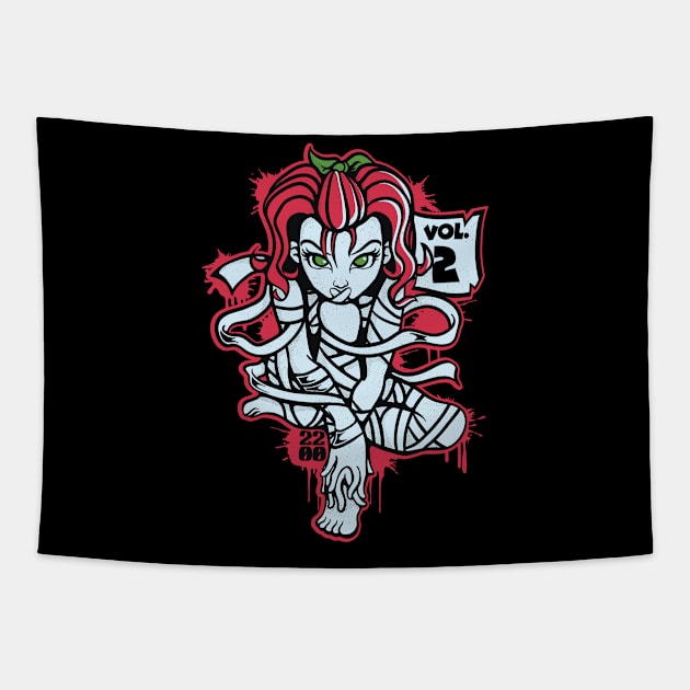 Pain Killer Girl Tapestry by Pixeldsigns