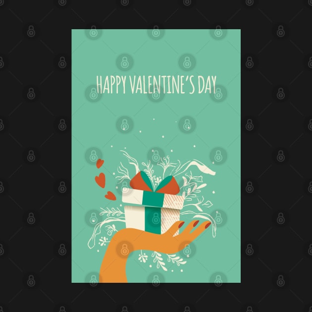 Cute valentine picture with hand holding a Valentine gift by marina63