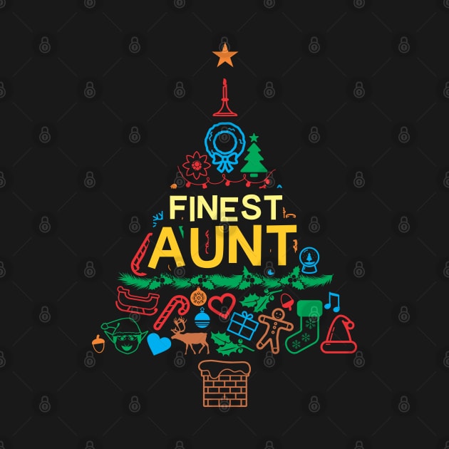 Finest Aunt Gift - Xmas Tree 2 - Christmas by Vector-Artist