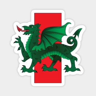 Green Welsh Dragon Magnet