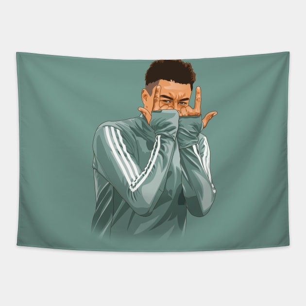 Jesse Lingard Tapestry by Ades_194