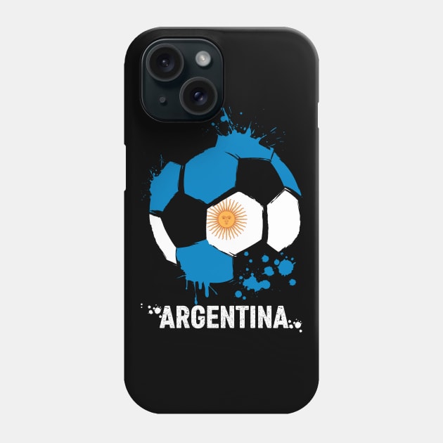 Argentina World Cup Qatar 2022, Funny Argentinian Soccer Argentinian Flag Soccer Team 2022 Phone Case by Printofi.com