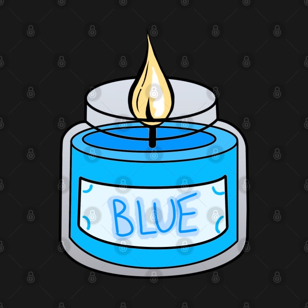 Cool Blue Candle by ROLLIE MC SCROLLIE