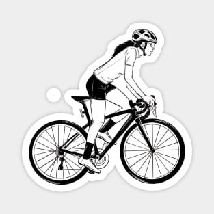 Woman Biker Magnet