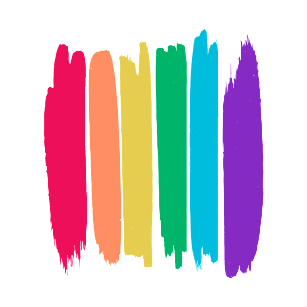 Rainbow Paint Brush Strokes by Pocketful of Prosey