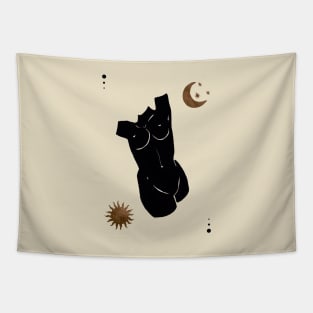 Astro Celestial Feminine Body Tapestry