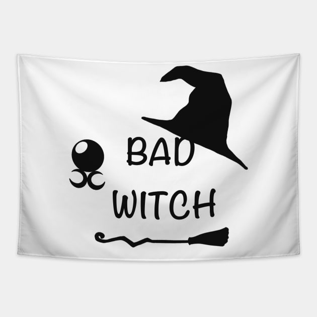 Bad witch Halloween gift idea Tapestry by Nastya Li