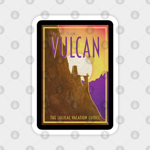 Discover Scenic Vulcan Magnet by aparttimeturtle