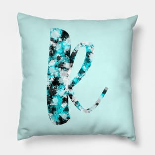 Paint Splash Letter R Pillow