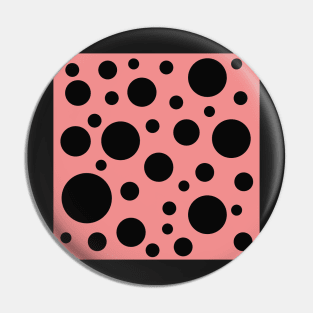 retro black and pink polka dot pattern Pin