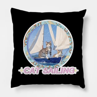 Cat Sailing Pillow