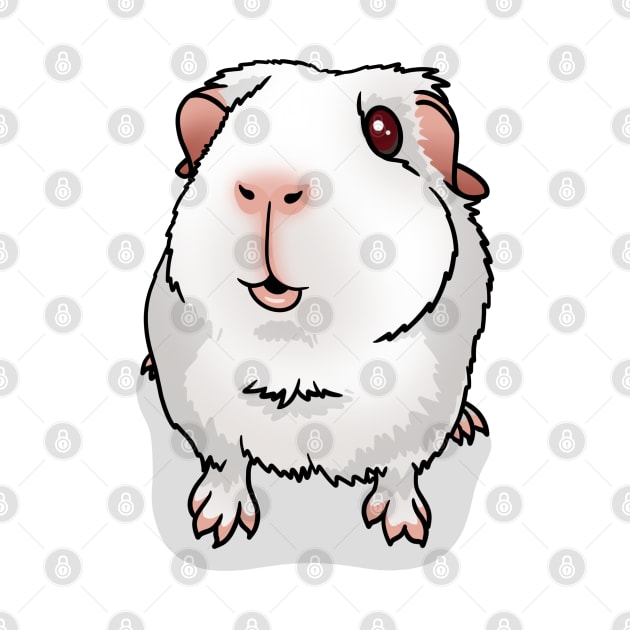 Albino Guinea Pig by Kats_guineapigs