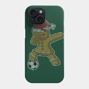 Gingerbread Girl Soccer Player Christmas Knit Pattern Phone Case