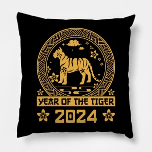 Year of The Tiger 2024 Chinese New Years Zodiac tiger | New year gift | Lunar year Tiger lover Pillow